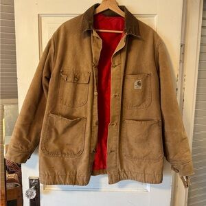 Carhartt Brown Jacket with Red Lining vintage